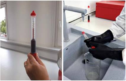 Safety Butirometer made in funke-gerber Germany